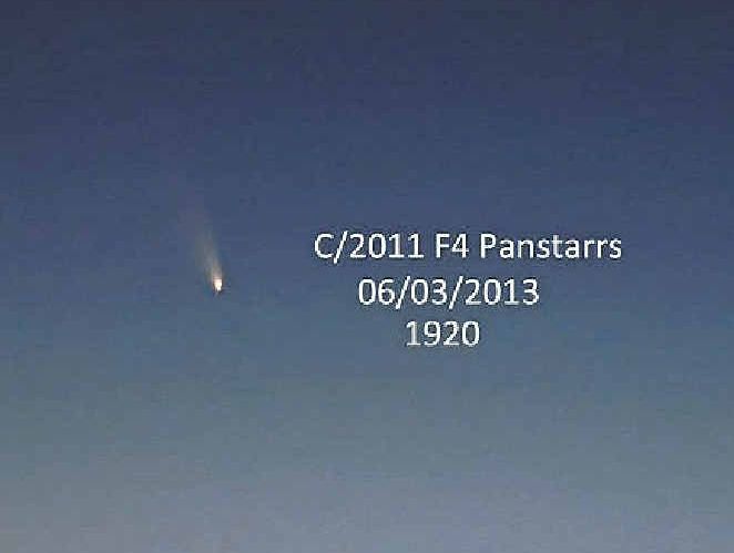 The comet C/2011 F4 Panstarrs.